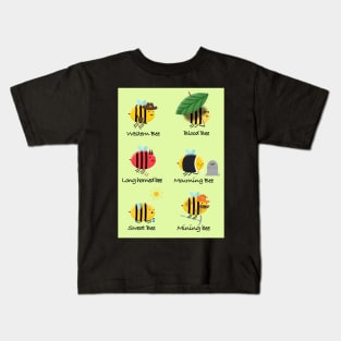 Types of bee Kids T-Shirt